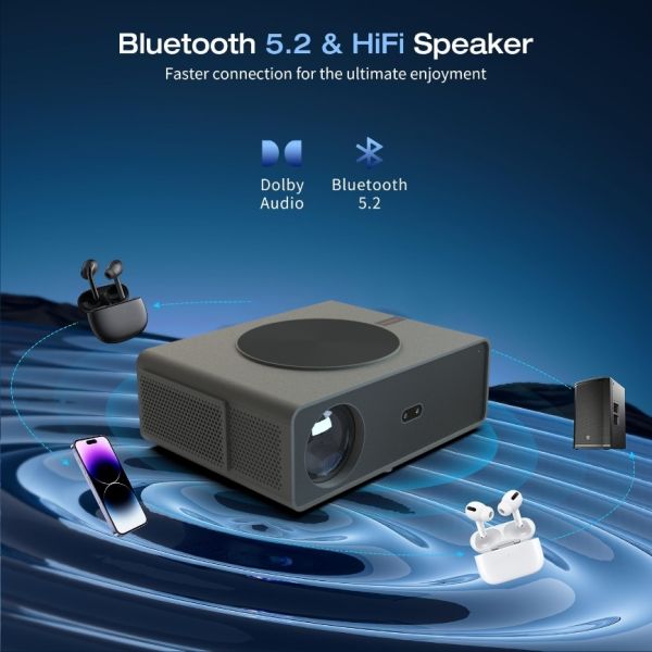 Q10 1080P Native Full HD Projector , Daytime Projector Android 12.0