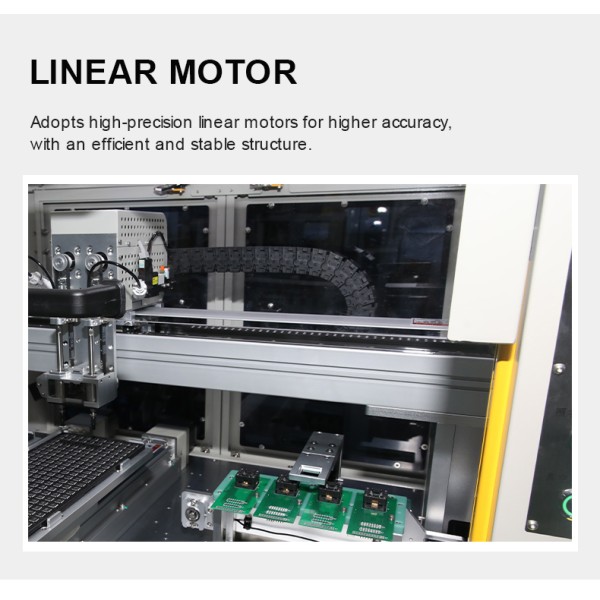 KR42-2500REV Electric Tray IC Programming machine | No Air Source Required | 4 Stations ±0.03mm for QFP/QFN/SOP/BGA