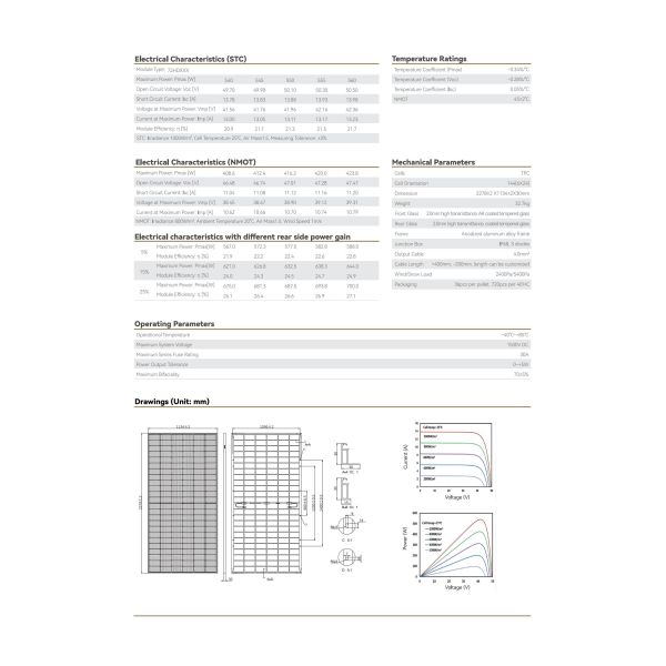 540W - 560W P Type Solar Panels 144 Half Cells