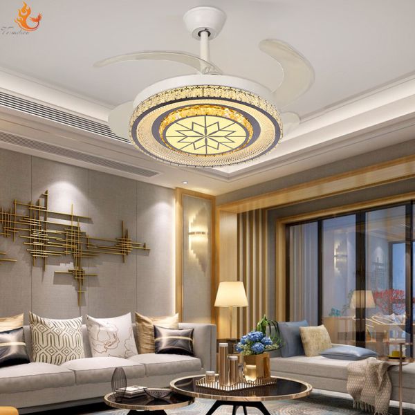 DC Motor 3 Blades Smart Led Ceiling Fan With Foldable Blades