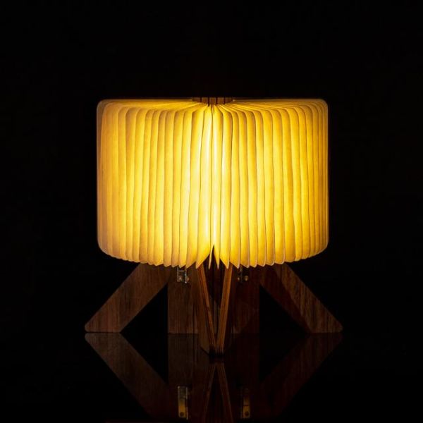 Creative Rechargeable Bedside LED Origami Table Lamp 3D For Indoor Reading