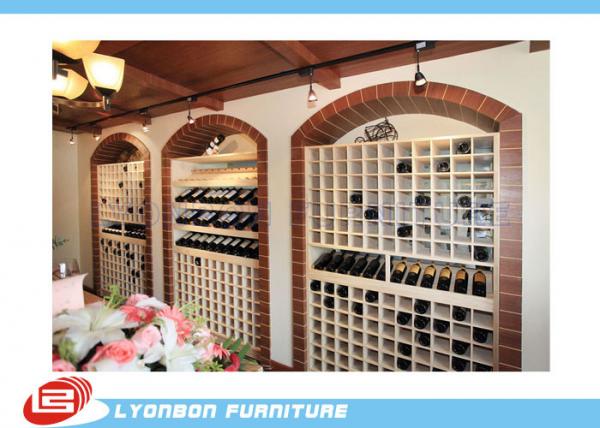 Quality Little Cubicle Wood Display Cases MDF For Wine , Retail Wood Showcases for sale