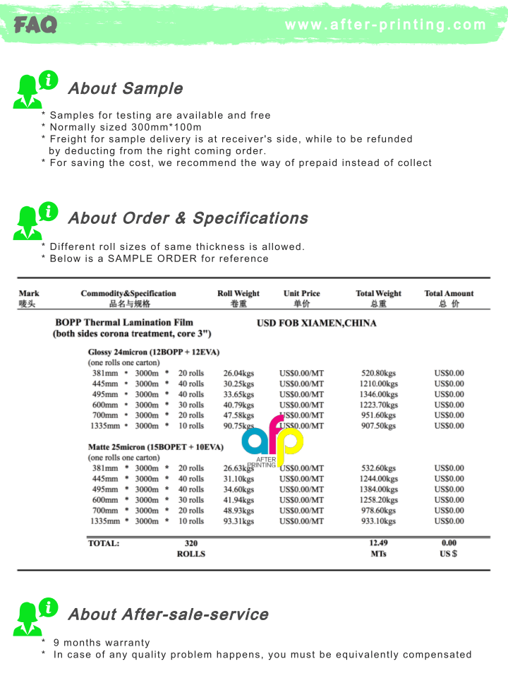 30micron Shine BOPP Thermal Lamination Film