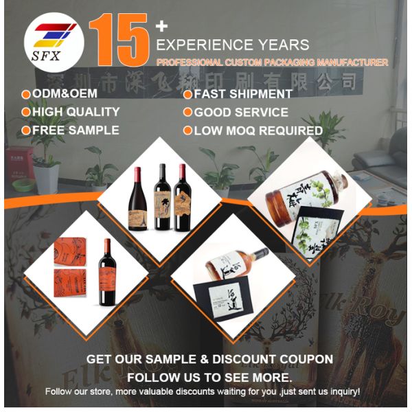 Glass Bottle Soft Whiskey Label Beverages Leather Paper Pulp Edge Paper Labels Sticker