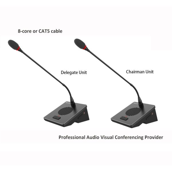 HUAIN Digital Basic Gooseneck Wired Delegate Conference Microphone Console for Audio Visual System