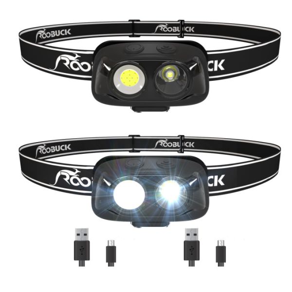 Rechargeable IP65 Waterproof Headlamp with 500LM Brightness for Outdoor Work Light