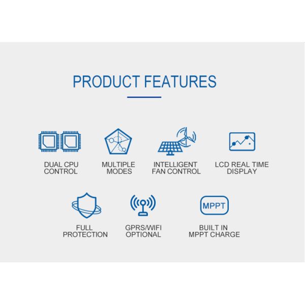 Sine Wave Inverter Portable Solar Generator Power Station Energy Storage System