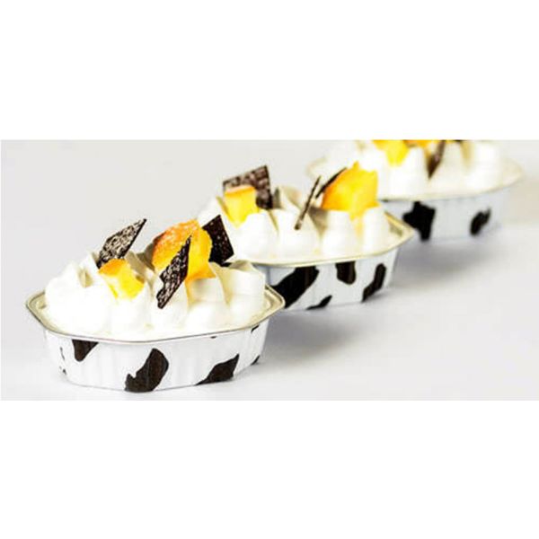 450ml Colorful Aluminum Foil Food Containers Smoothwall Disposable Pudding Baking Cups With Lid