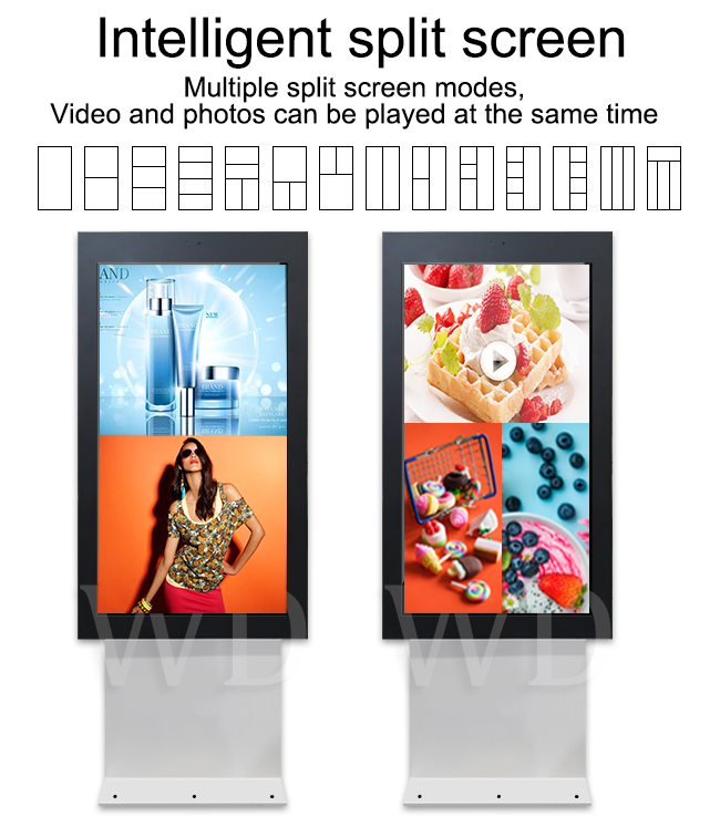 Double Sided FCC IP55 Rating Outdoor LCD Digital Signage For Bussiness