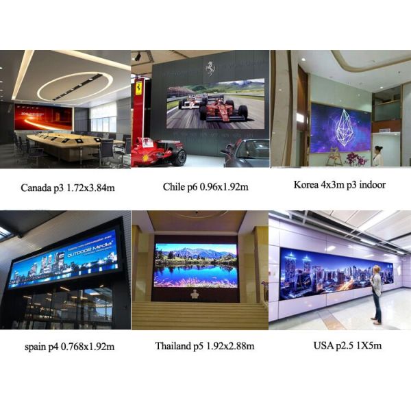 16 Bit Full Color Indoor LED Video Wall P4mm Front Service Fixed Installation