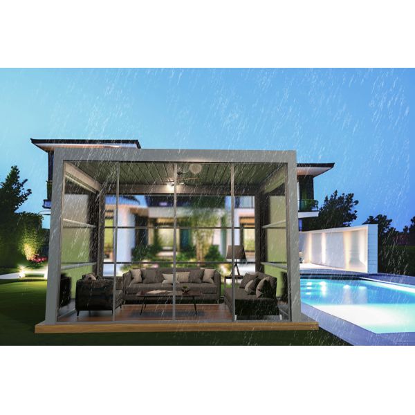 Rain Proof Outdoor Upgraded Aluminium Louver Pergola For High Class Mansions