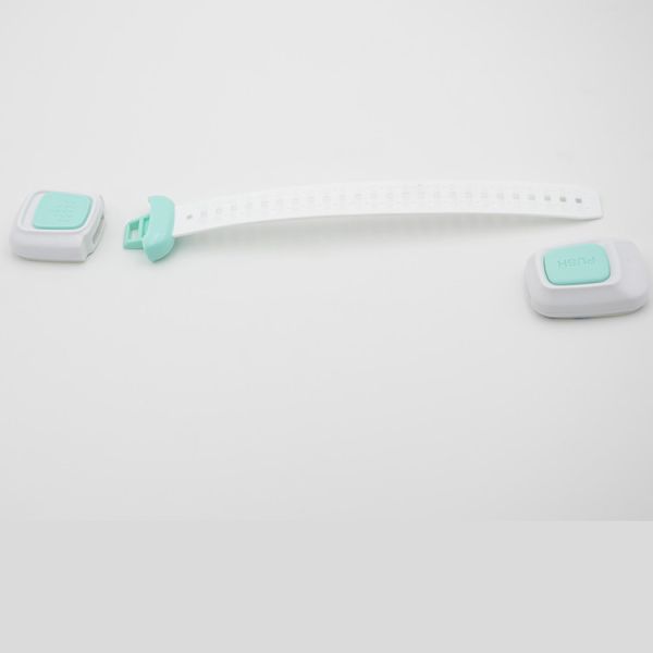 Double Button ABS PE Wardrobe Safety Lock 24*4*1.5cm