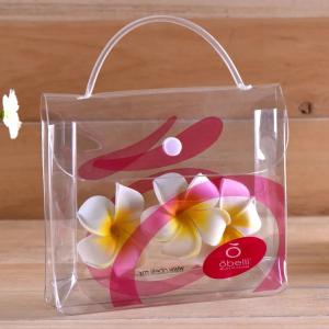 Buy cheap Garment Packing Clear PVC Packaging Bags With Plastic Button and Hand product