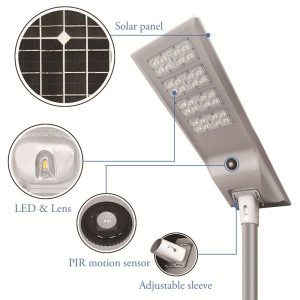 LED Solar Street Light With -20℃ Cold-Resistant for Bus Station Squares