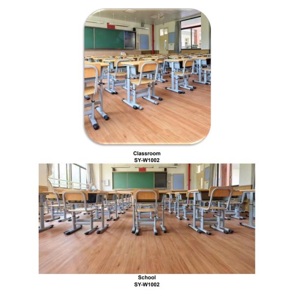 Non Slip SPC Click Flooring 1220x183mm Formaldehyde Free Shock Resistant GKBM JR-W17034