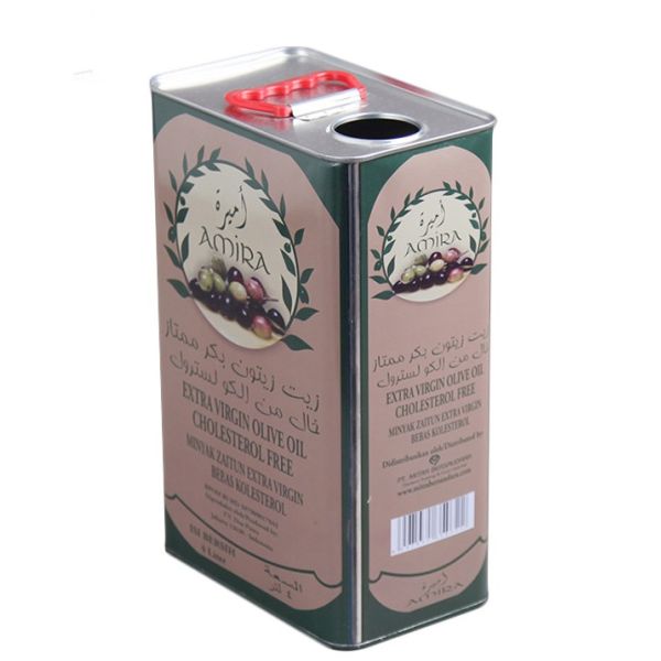 Empty 0.1L-5L Metal Rectangular Tin Cans For Olive Oil
