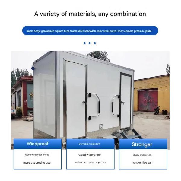 Steel Structure Mobile Toilet Designed for Scenic Spots and Environmental Protection