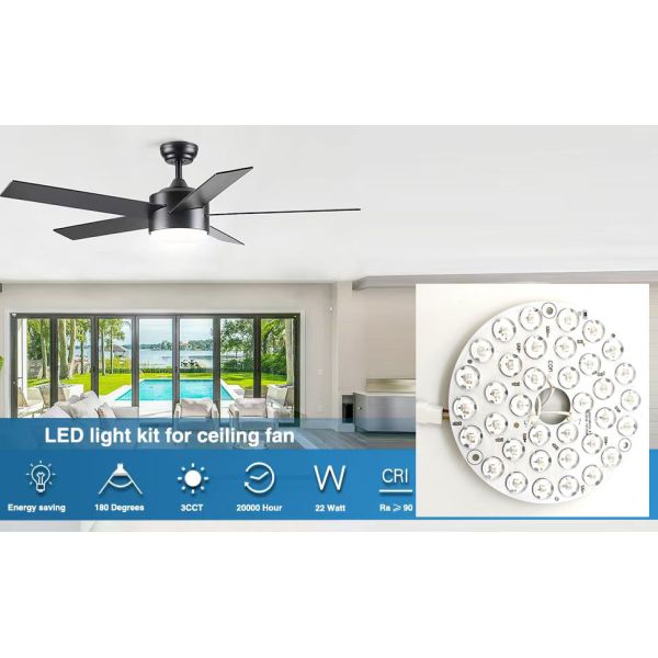 High Lumen 230V 15W 110MM 36V 3CCT Spare Part Ceiling Fan PCB Board Driver Less LED Modules Dimming And Color Adjustment