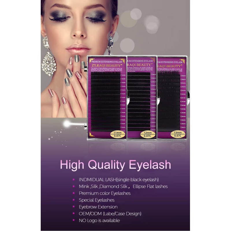 Handmade DIY Non Shedding Eyelash Extensions Custom Lash Packaging Individual Eyelash Extension Trays