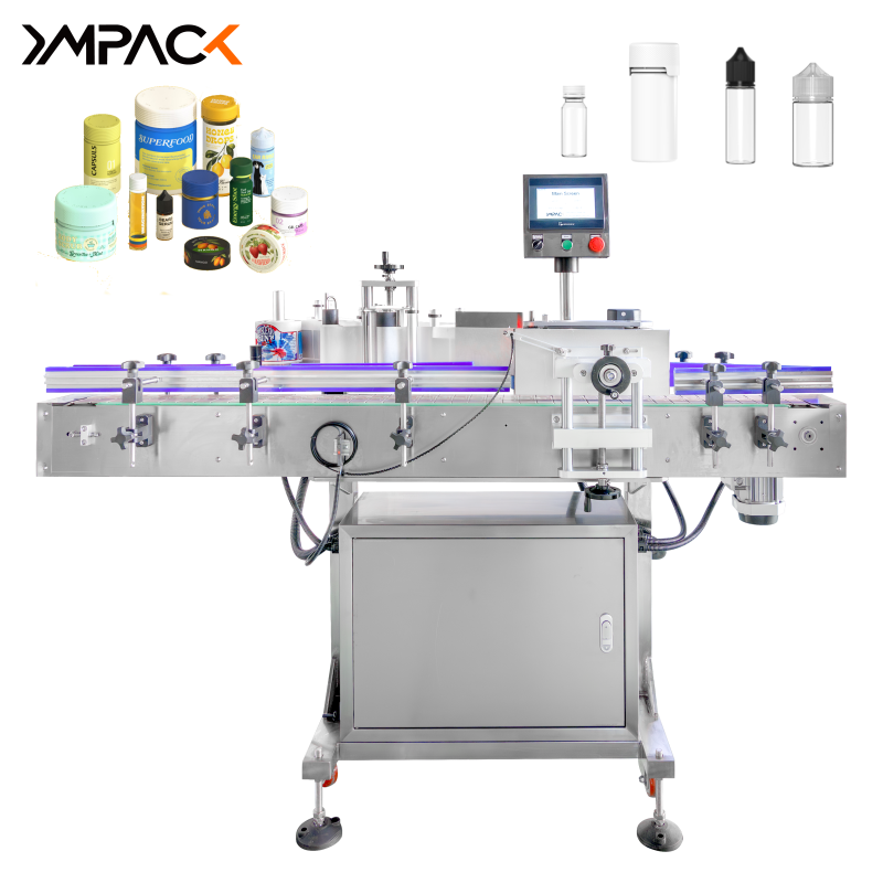 High Speed Bottle Labeling Machine Food Cosmetics Automatic Label Applicator Machine