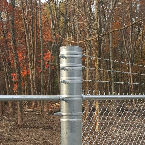 PVC Coating Gi Chain Link Fence 8ft Height With 2in Mesh And 10ft Post Spacing
