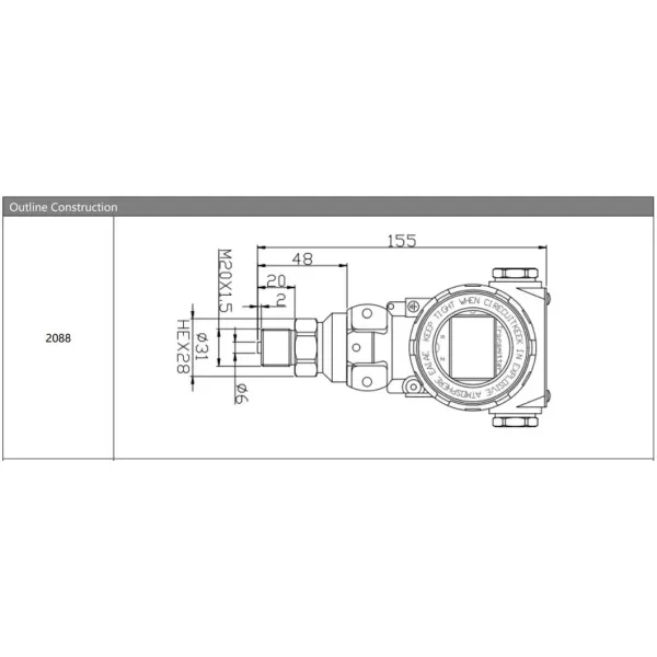 Hengtong Ex-Proof Digital Pressure Transmitter Smart Pressure Sensor Transmitter