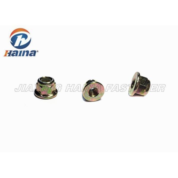 Nylon Insert Hex Flange Nut M10 Carbon Steel Color Zinc Plated