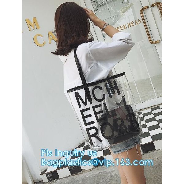 popular big handbags PVC printing women bag, Shoulder Bags Popular Women Beach Bags, shoulder designer luxury designer h