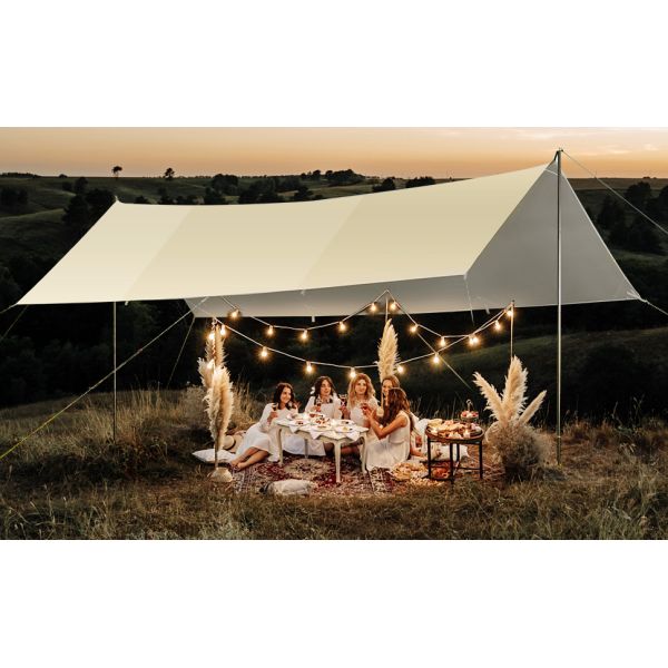 Canopy Tent 10x10, Portable Outdoor Canopy Tent for Parties, Super Large Area Silver Layer Sunshade Wear-Resistant