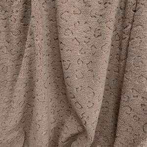 China Plush Throw Dyed Sherpa Fleece Single Sided Fabric Embossed on sale
