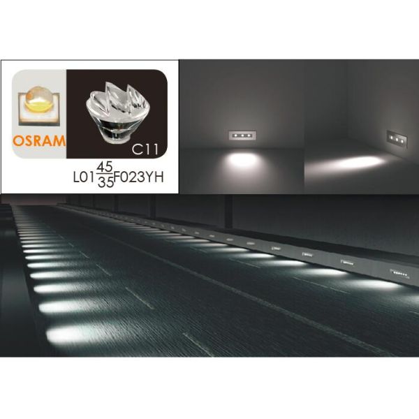 6 * 2W Decorative Recessed Mount Linear Step Light , LED Stair Lights CE / RoHs Approved