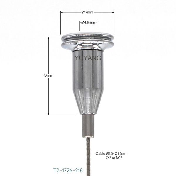 Metal Suspension Cable Gripper Ceiling Mount Tapered Ceiling Cable Holder For 1.2mm Wire