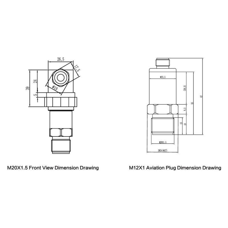 FD80D compact pressure transducer for Pipes / Pump Sets / Membrane Systems in Water Treatment Industry