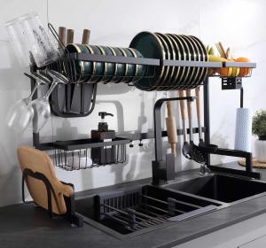 Buy cheap 20inch height adjustable over sink dish rack , drying rack dishes over sink 12inch width product