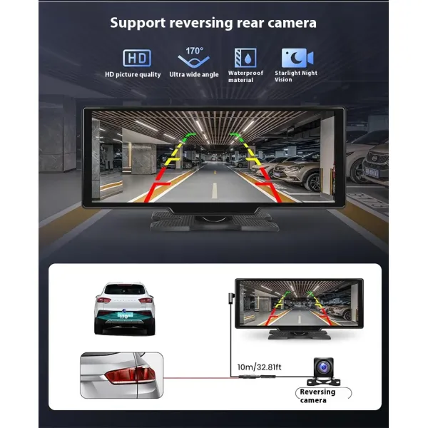10.26 Inch Wireless Carplay Radio Portable Car Navigation Screen For Apple Android