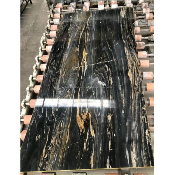 Polished Natural Stone Cosmic Gold Granite for Coffee Table and Countertops Modern Look