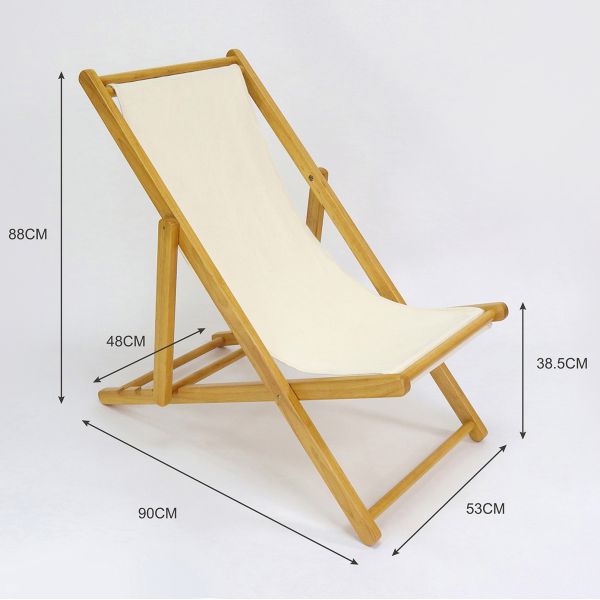 Adjustable Height Design Nordic Luxury Lounge Fabric Beach Solid Wood Leisure Sofa Chair For Living Room and Outdoor