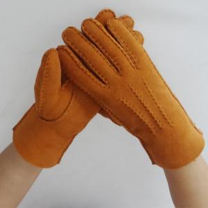 Buy cheap Wholesale High Quality Classic Women Sheep Skin Leather Lamb Fur Winter Warm Gloves product