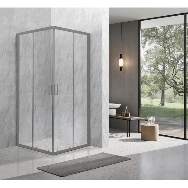 Sliding Opening European Shower Enclosure With Alum Frame And 5/6mm Tempered Glass