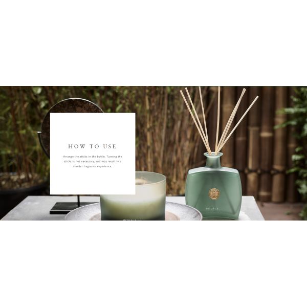 Air Fresheners Green Rattan Sticks Reed Diffuser In Green Glass Bottle