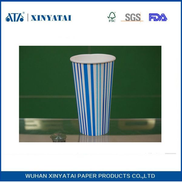 20oz Double PE Disposable Cold Drink Paper Cups / Personalized Paper Beverage Cups
