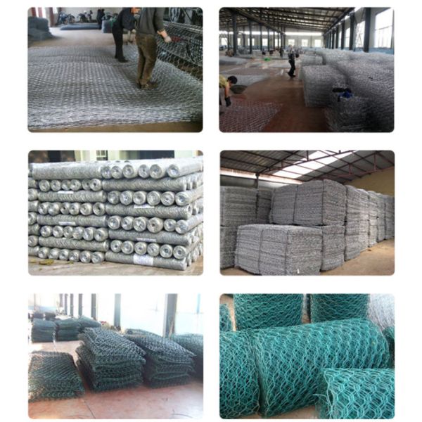 Hexagonal Hole Weaving Type Gabion Wire Baskets 60 X 80mm For Retaining Wall Construction