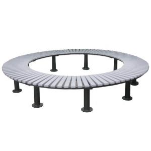 China OEM Garden Tree Bench , Metal Bench Around Tree With Recycled Plastic Material on sale