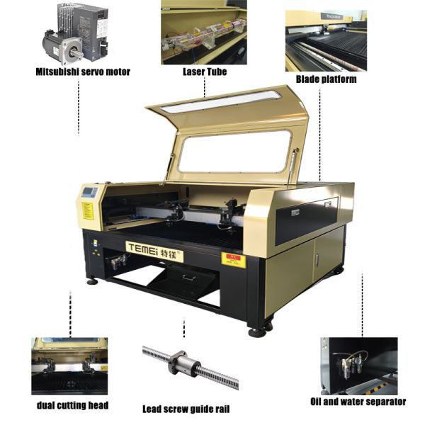 150W 1390 Co2 Laser Cutting Engraving Machine With AI Graphic Formats Compatible Double - head Laser Cutting Machine