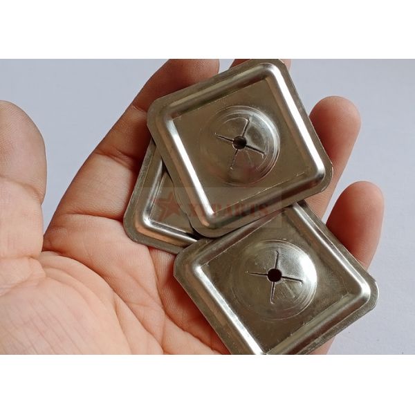 Square Or Round Shape Self Locking Metal Washers For Rock Wool Insulation Pins