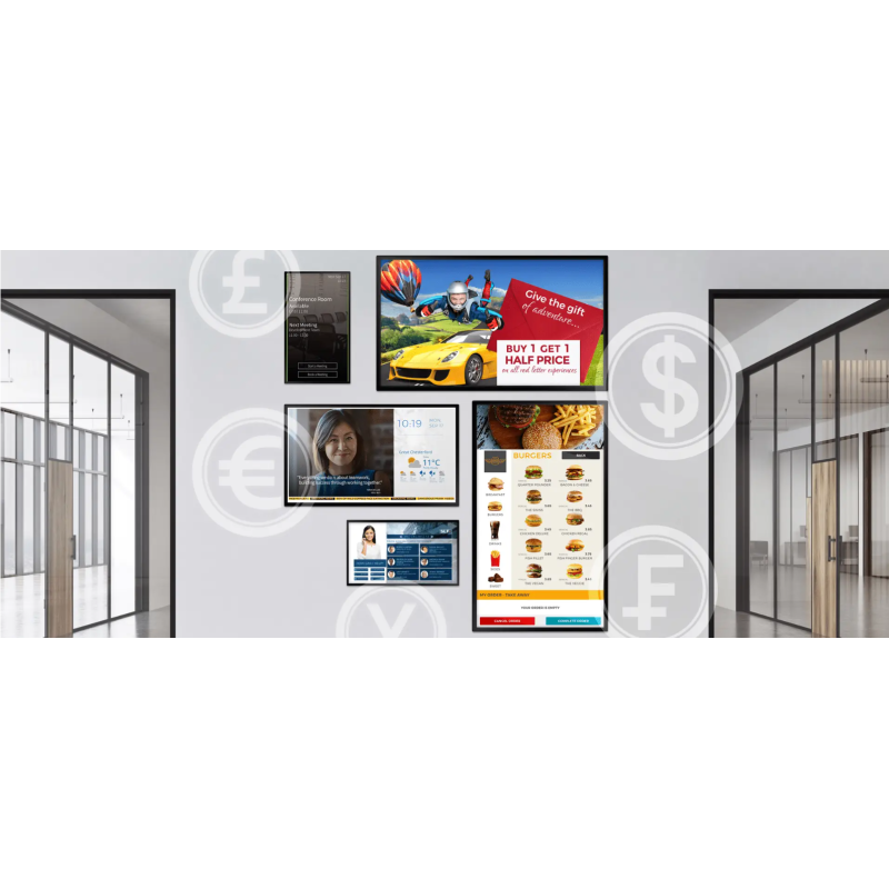 18.5'' 21.5'' 23.8'' 27'' Wall Mounted Indoor Digital Advertising Screens cloud based digital signage Plug And Play