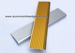 Buy cheap F Type Toothed Anti - Skid Metal Aluminum Stair Nosing For Tile product