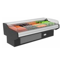 China Supermarket top open counter chiller, Fresh meat sushi display cooler showcase for sale