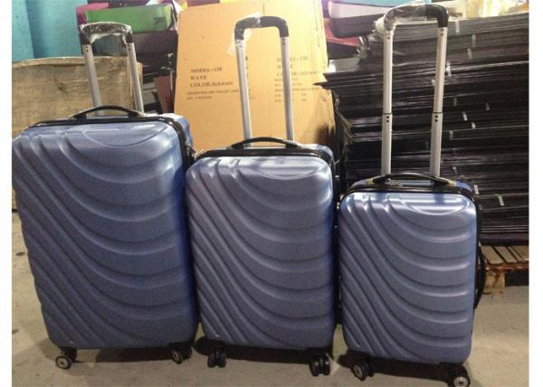 Quality ABS Hardshell 4 Wheel Carry On Luggage Suitcase Set Of 3 With Customized Logo for sale