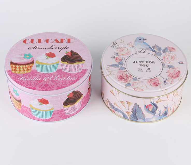 Custom Round Cannaburst Tin With Removable Lid Metal Tin Can Packaging